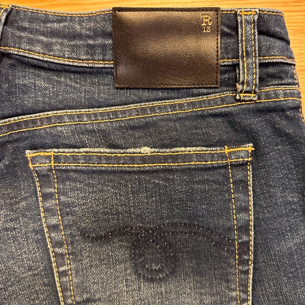 R13 Dark Blue Skinny Jeans